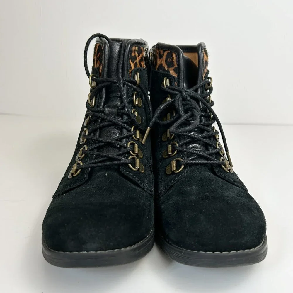Comfortiva Tomeo Suede Calf Hair Lace Up Boots Sz 6